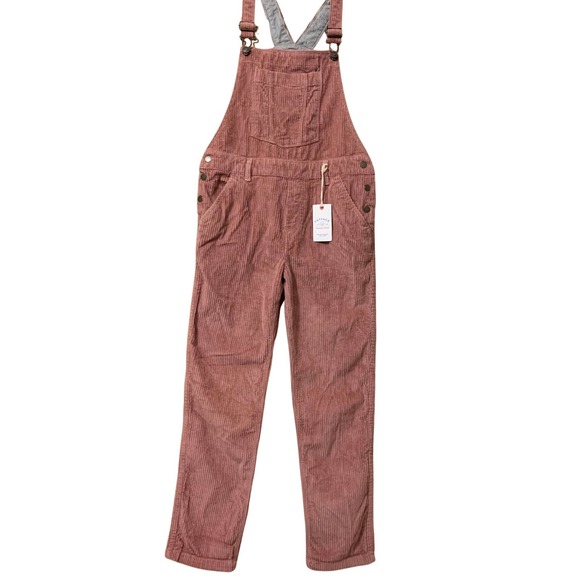 Fat Face Bottoms Fat Face Young Crew Girls Pink Corduroy Overall